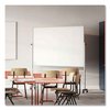 Ghent Reversible Magnetic Hygienic Porcelain Whiteboard, Satin Aluminum Frame/Stand, 48x36, White Surface ARM4M434